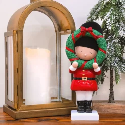 Discount National Tree Company First Traditions 10" Christmas Soldier Holding Wreath