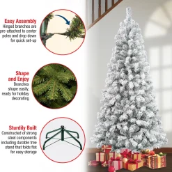 Hot National Tree Company First Traditions 7.5 Ft. Acacia Flocked Tree