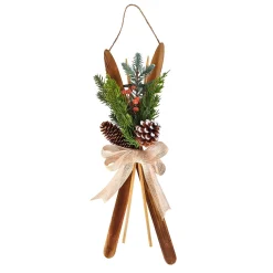 Outlet National Tree Company First Traditions 17" Holiday Skis Floral Wall Decor