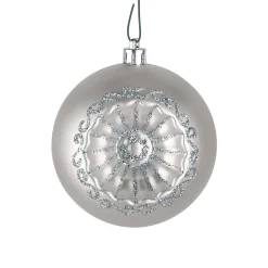 Fashion National Tree Company First Traditions 6 Piece Shatterproof Glittering Silver Ornaments