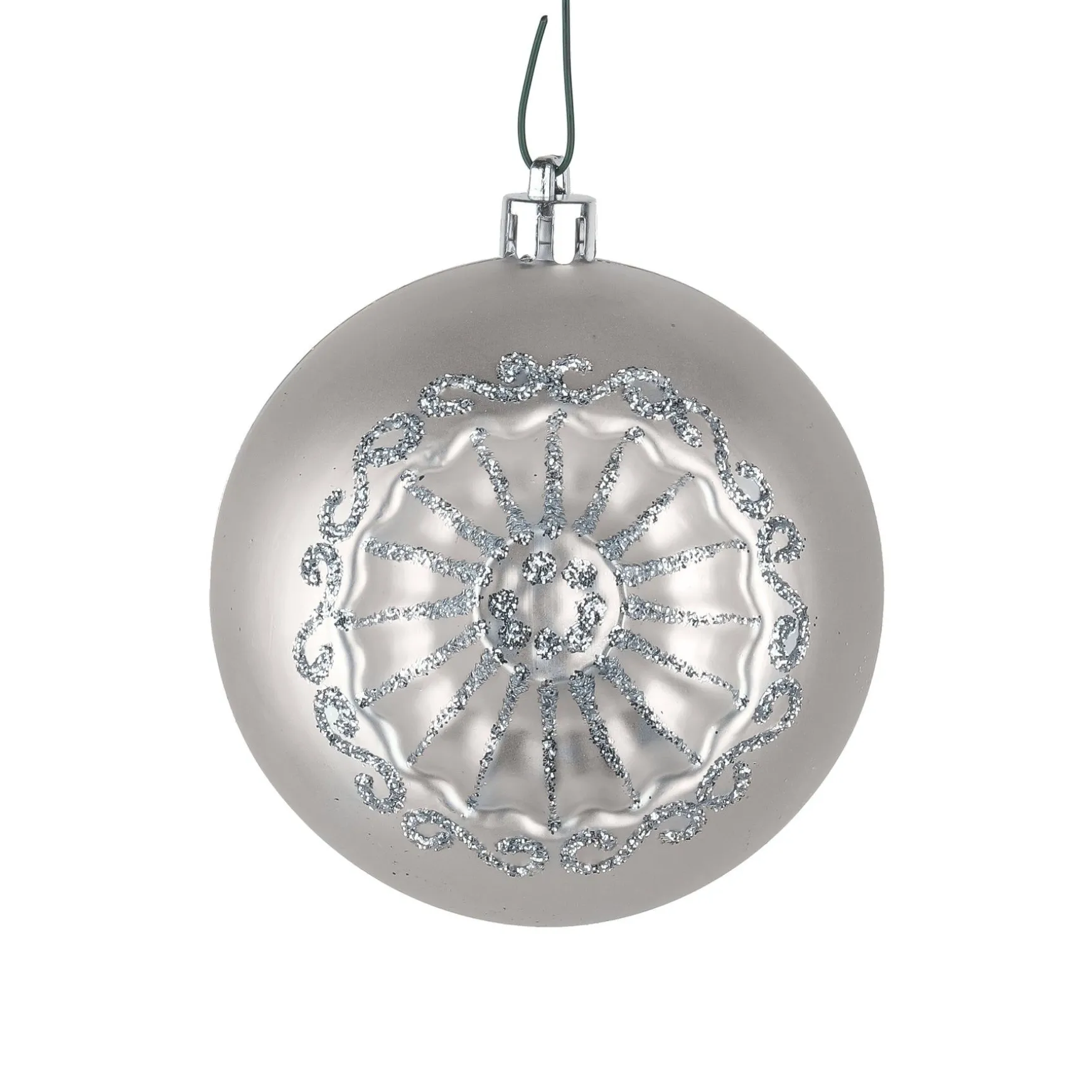 Fashion National Tree Company First Traditions 6 Piece Shatterproof Glittering Silver Ornaments