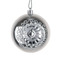Fashion National Tree Company First Traditions 6 Piece Shatterproof Glittering Silver Ornaments