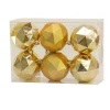 Flash Sale National Tree Company First Traditions 6 Piece Shatterproof Geometric Gold Ornaments