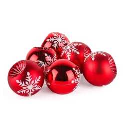 Sale National Tree Company First Traditions 6 Piece Shatterproof Snowflake Red Ornaments