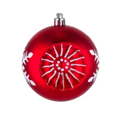 Sale National Tree Company First Traditions 6 Piece Shatterproof Snowflake Red Ornaments