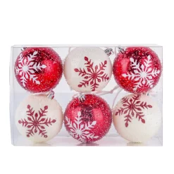 Discount National Tree Company First Traditions 6 Piece Shatterproof Snowflake Ornaments