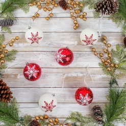 Discount National Tree Company First Traditions 6 Piece Shatterproof Snowflake Ornaments
