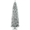 Flash Sale National Tree Company First Traditions Acacia Flocked Tree Slim Christmas Tree, 9 Ft