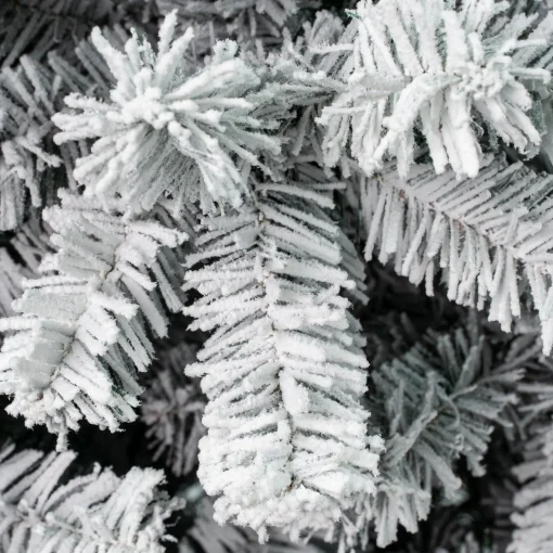 Flash Sale National Tree Company First Traditions Acacia Flocked Tree Slim Christmas Tree, 9 Ft