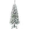 First Traditions Acacia Flocked Tree Slim Christmas Tree, 4.5 Ft^National Tree Company New