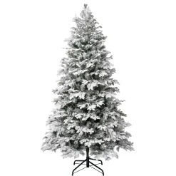 First Traditions Acacius Snowy Christmas Tree With Hinged Branches, 7.5 Ft^National Tree Company New