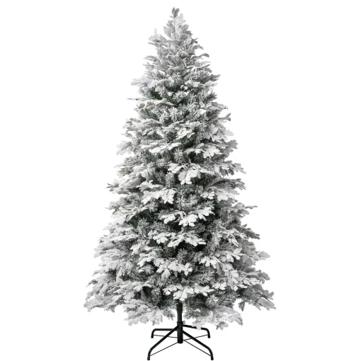 Fashion National Tree Company First Traditions Acacius Snowy Christmas Tree With Hinged Branches, 7.5 Ft