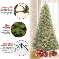 Store National Tree Company First Traditions Arcadia Pine Cashmere Christmas Tree With Hinged Branches, 7.5 Ft