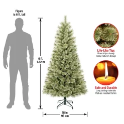 Best National Tree Company First Traditions Arcadia Pine Cashmere Christmas Tree With Hinged Branches, 6 Ft