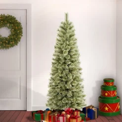 Fashion National Tree Company First Traditions Arcadia Pine Cashmere Slim Christmas Tree With Hinged Branches, 6 Ft
