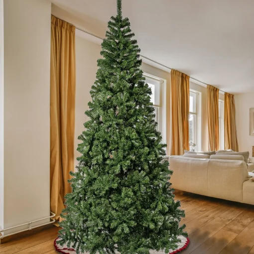 Cheap National Tree Company First Traditions Artificial Linden Spruce Wrapped Christmas Tree, Fire Resistant And Hypoallergenic, 9 Ft