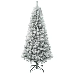 Outlet National Tree Company First Traditions Collection Artificial Christmas Tree, Acacia, Flocked, Includes Stand, 6 Feet