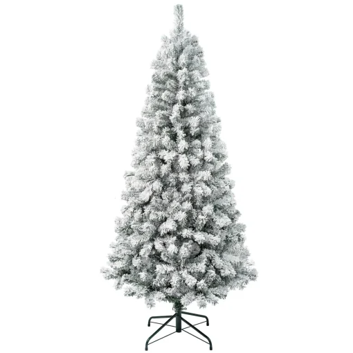 Outlet National Tree Company First Traditions Collection Artificial Christmas Tree, Acacia, Flocked, Includes Stand, 6 Feet