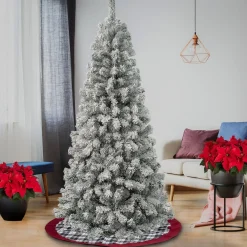 Outlet National Tree Company First Traditions Collection Artificial Christmas Tree, Acacia, Flocked, Includes Stand, 6 Feet