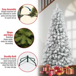 Outlet National Tree Company First Traditions Collection Artificial Christmas Tree, Acacia, Flocked, Includes Stand, 6 Feet