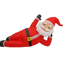Sale National Tree Company First Traditions Collection 12 Ft. Inflatable Prelit Relaxing Santa