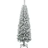 First Traditions Collection Artificial Christmas Tree, Acacia, Pencil Slim, Flocked, Includes Stand, 6 Feet^National Tree Company Cheap