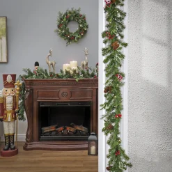 Online National Tree Company First Traditions Collection Pre-Lit Holly Berry Wreath And Garland 3Pc Set