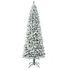 Store National Tree Company First Traditions Collection Artificial Christmas Tree, Acacia, Flocked, Includes Stand, 7.5 Feet