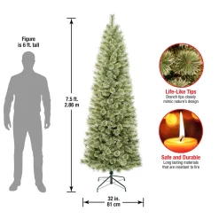 Fashion National Tree Company First Traditions Collection, 7.5Ft Artificial Arcadia Pine Cashmere Slim Christmas Hinged Tree