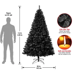 Hot National Tree Company First Traditions Color Pop Christmas Tree, Black 7.5 Ft