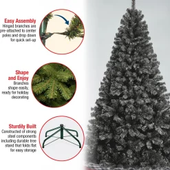 Hot National Tree Company First Traditions Color Pop Christmas Tree, Black 7.5 Ft