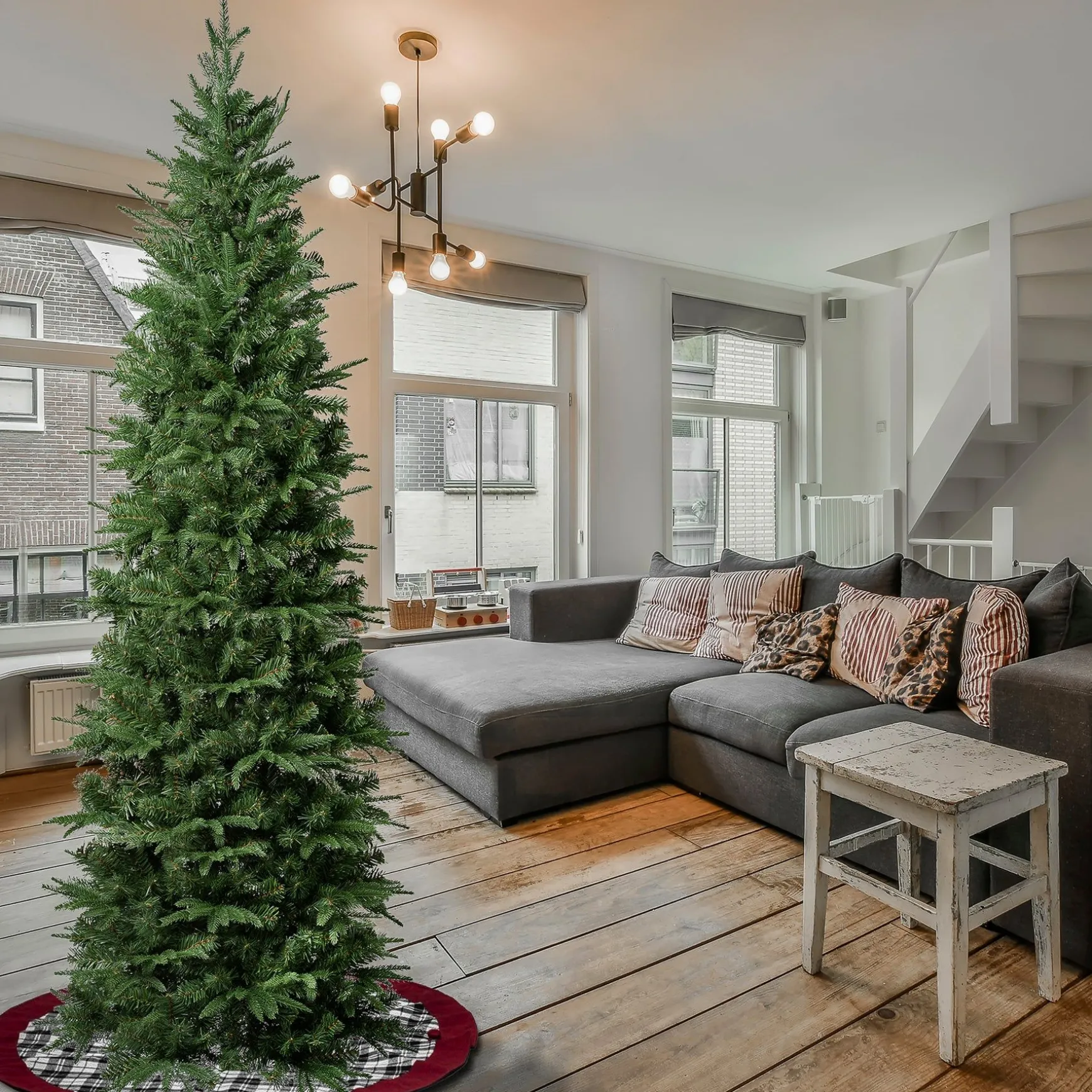 Store National Tree Company First Traditions Duxbury Slim Christmas Tree With Hinged Branches, 7.5 Ft