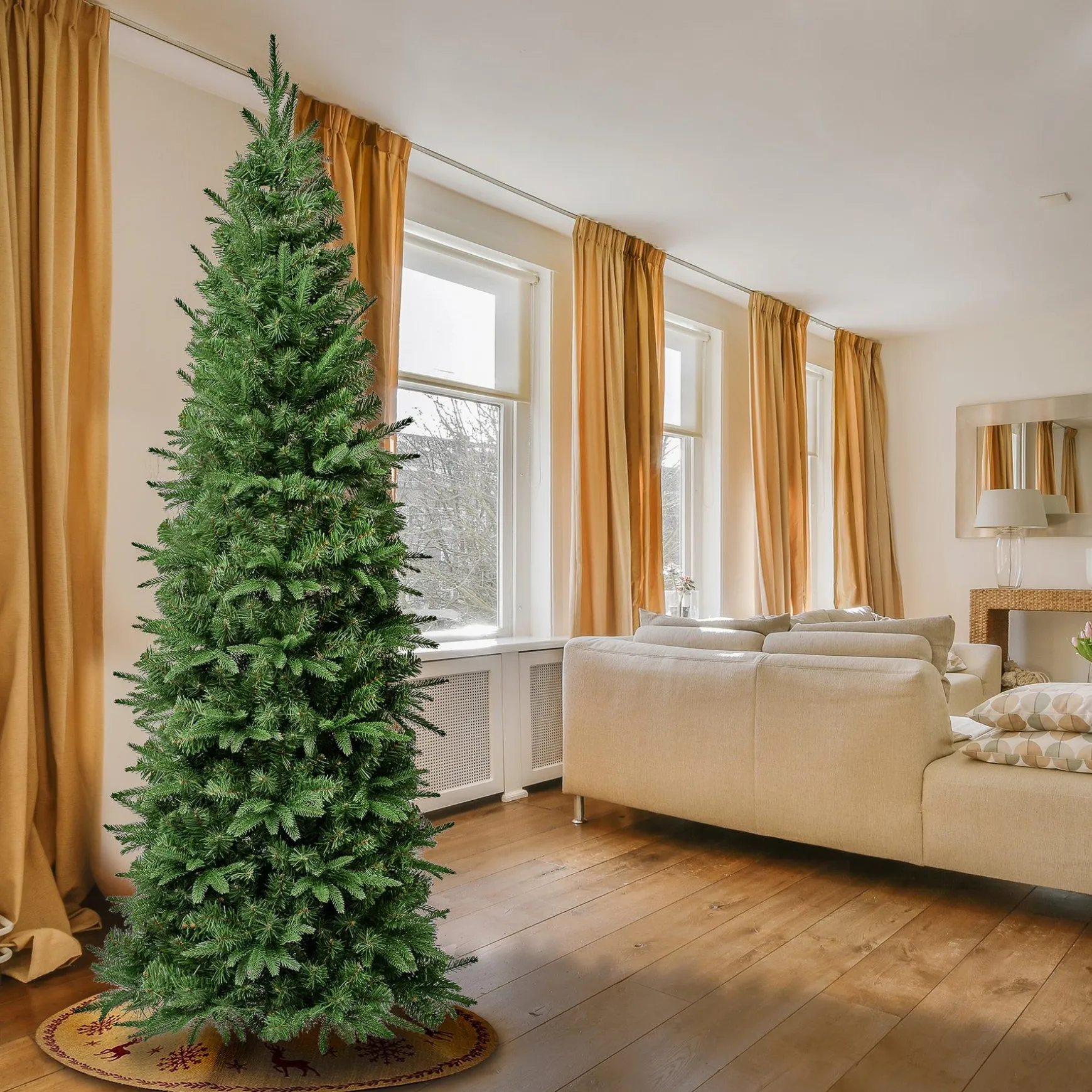 Flash Sale National Tree Company First Traditions Duxbury Slim Christmas Tree With Hinged Branches, 6 Ft