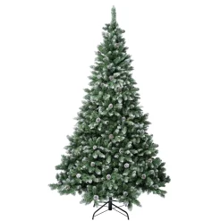 Online National Tree Company First Traditions Oakley Hills Snowy Christmas Tree With Hinged Branches, 7.5 Ft