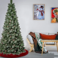 Best Sale National Tree Company First Traditions Perry Hard Needle Christmas Tree, 7.5 Ft