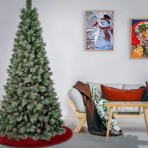 Best Sale National Tree Company First Traditions Perry Hard Needle Christmas Tree, 7.5 Ft