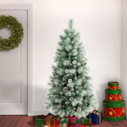Fashion National Tree Company First Traditions Perry Hard Needle Christmas Tree, 6 Ft
