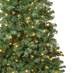 Best National Tree Company First Traditions Pre-Lit Artificial Linden Spruce Christmas Tree, Warm White Led Lights, Plug In, 7.5 Ft