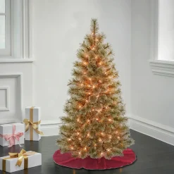Shop National Tree Company First Traditions Pre-Lit Arcadia Pine Cashmere Christmas Tree, Clear Incandescent Lights, Plug In, 4.5 Ft
