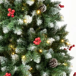 Outlet National Tree Company First Traditions Pre-Lit Cullen Slim Christmas Tree With Hinged Branches, Warm White Led Lights, Plug In, 7.5Ft