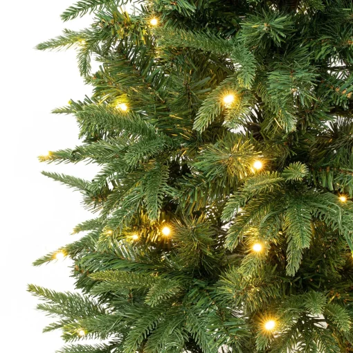 Cheap National Tree Company First Traditions Pre-Lit Duxbury Slim Christmas Tree With Hinged Branches, Warm White Led Lights, Plug In, 6 Ft