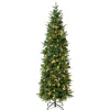 Best National Tree Company First Traditions Pre-Lit Duxbury Slim Christmas Tree With Hinged Branches, Warm White Led Lights, Plug In, 6 Ft