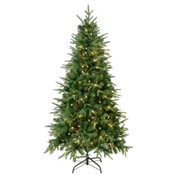 First Traditions Pre-Lit Duxbury Christmas Tree With Hinged Branches, Warm White Led Lights, Plug In, 6 Ft^National Tree Company Outlet