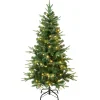 First Traditions Pre-Lit Duxbury Christmas Tree With Hinged Branches, Warm White Led Lights, Plug In, 4.5 Ft^National Tree Company Online