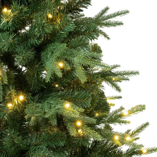 Store National Tree Company First Traditions Pre-Lit Duxbury Christmas Tree With Hinged Branches, Warm White Led Lights, Plug In, 6 Ft