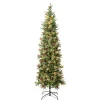 Best Sale National Tree Company First Traditions Pre-Lit Virginia Blue Pine Slim Christmas Tree With Hinged Branches, Warm White Led Lights, Plug In, 7.5 Ft