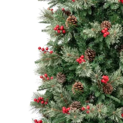 Shop National Tree Company First Traditions Virginia Blue Pine Slim Christmas Tree With Hinged Branches, 7.5Ft