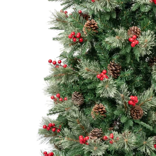 Shop National Tree Company First Traditions Virginia Blue Pine Slim Christmas Tree With Hinged Branches, 7.5Ft