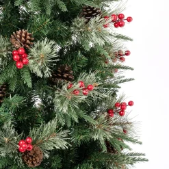 Best Sale National Tree Company First Traditions Virginia Blue Pine Slim Christmas Tree With Hinged Branches, 6 Ft