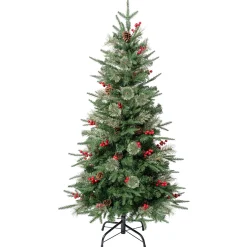 First Traditions Virginia Blue Pine Christmas Tree With Hinged Branches, 4.5 Ft^National Tree Company Hot